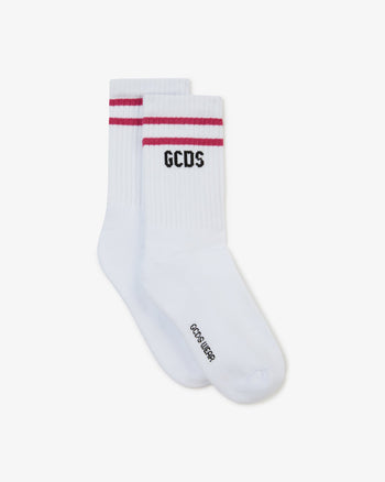 Junior Gcds Low Logo Band Socks | Unisex Accessories White | GCDS®